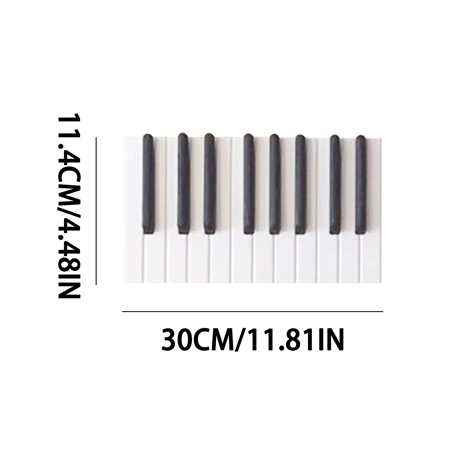 

30/40/47 cm Coat Rack Hook Funny Wooden Piano Style Black White Piano Keys Wall Hanging Decors Rack Hanger Key Ring Storage Hook