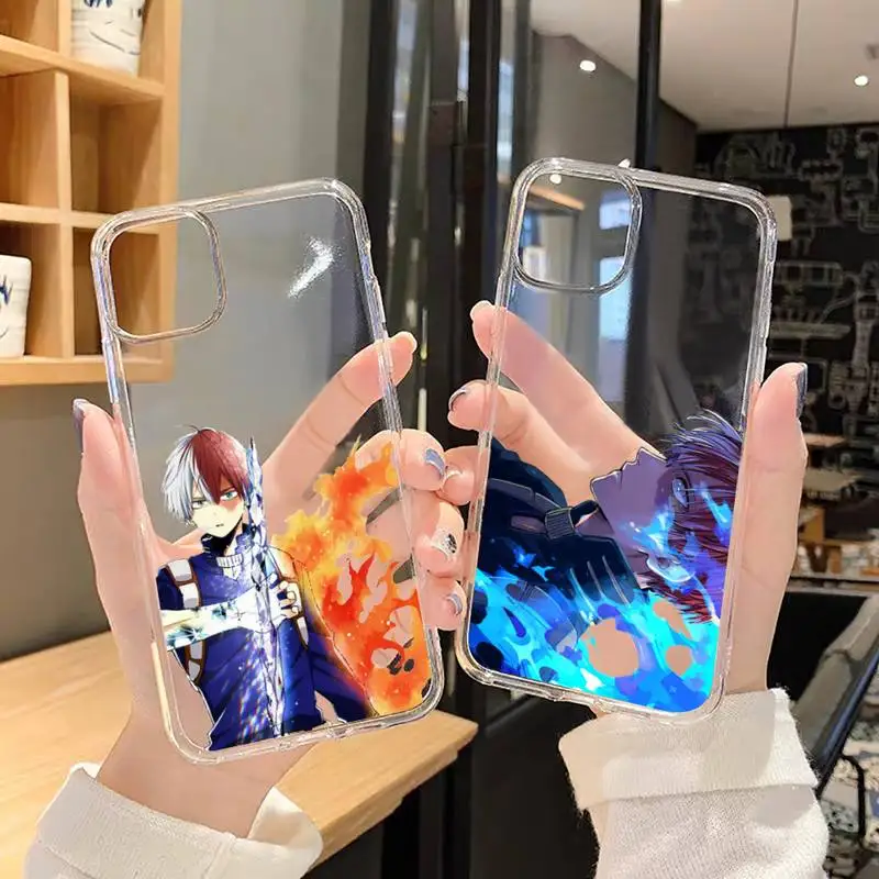 

Anime My Hero Academia Phone Case Transparent soft For iphone 5 5s 5c se 6 6s 7 8 11 12 plus mini x xs xr pro max