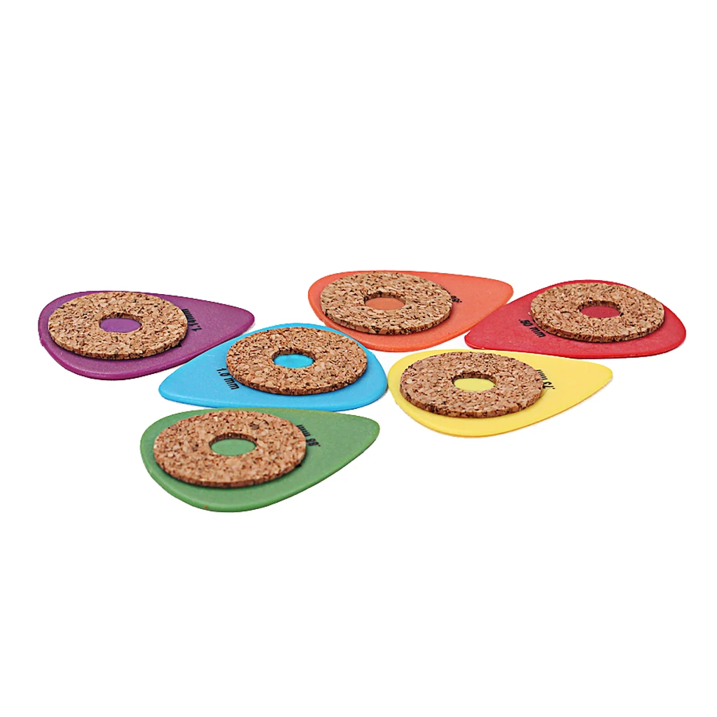 

6-piece Picks With Non-slip Corks Important Accessories For Guitarists