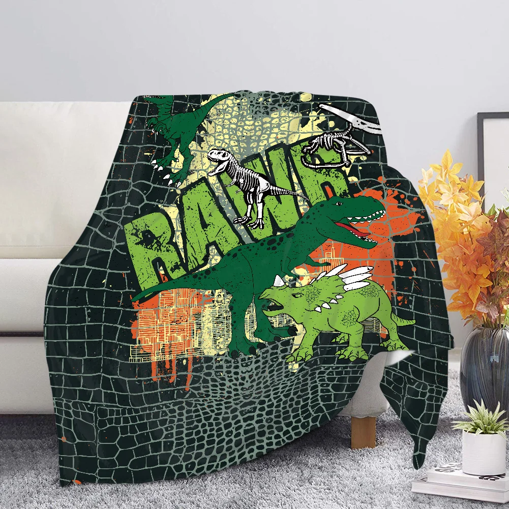 

Dinosaur Blanket Cartoon Animal T-Rex Pterodactyl Print Bedding Throw Blankets Bed Sofa Couch Cover for Kids Child Girls Boys