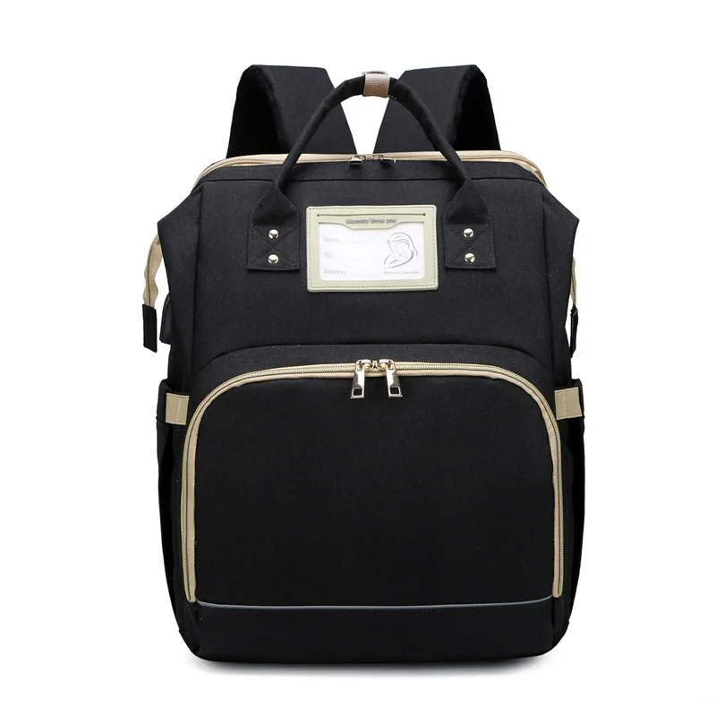 

Diaper Bag Backpack Portable Mommy Bag Foldable Crib Large Capacity Multifunctional Mother and Baby Diaper Bag Baby Portable B