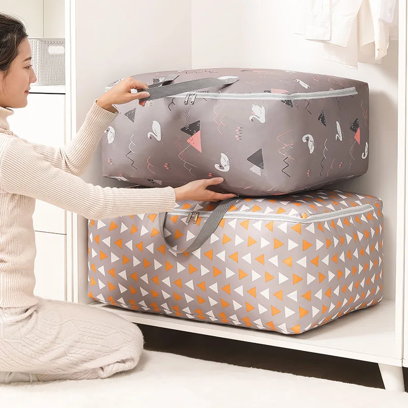 

Thickened Storage Bag Oxford Cloth Quilt Large Capacity Clothing Foldable Dustproof Wardrobe Storage Bag Storage Bag