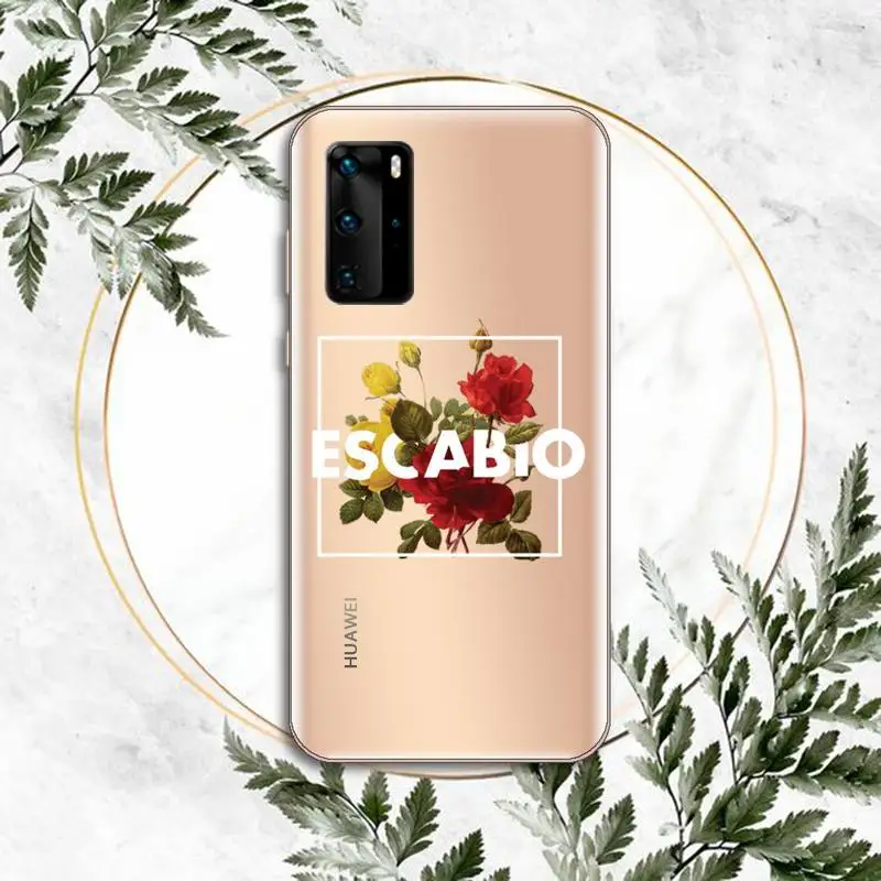 

Flower text art Phone Case Clear Transparent for huawei honor P 40 30 20 lite Pro 10 i 8 9 x p smart 2019