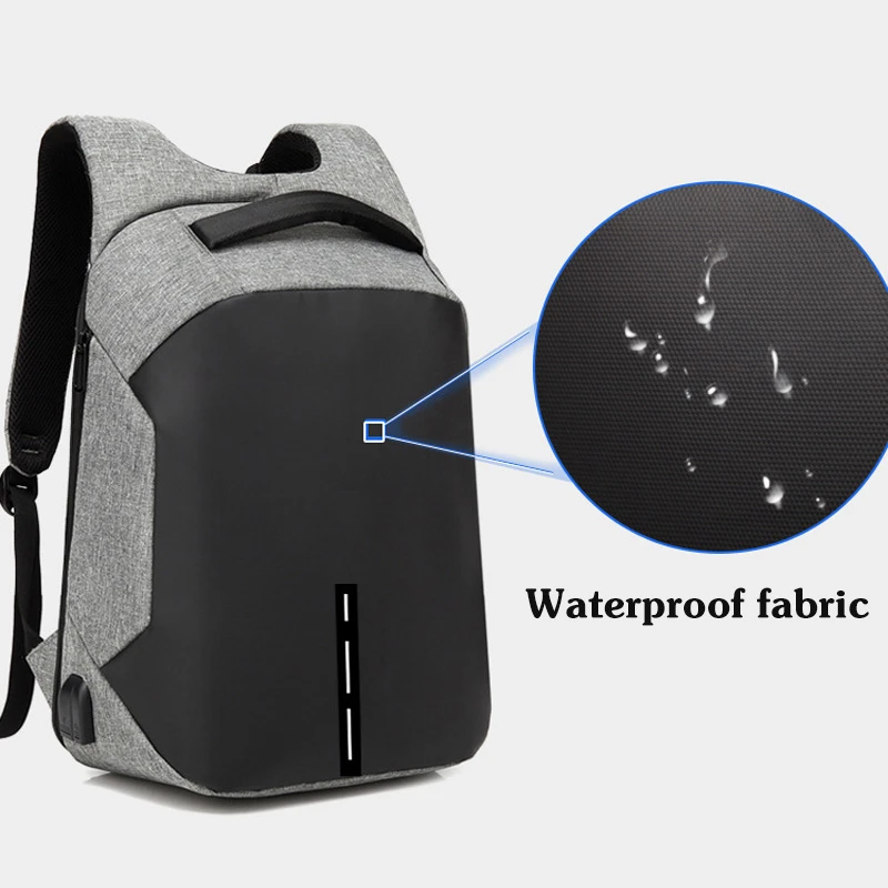 Мужской деловой рюкзак с защитой от кражи и USB-зарядкой водонепроницаемый