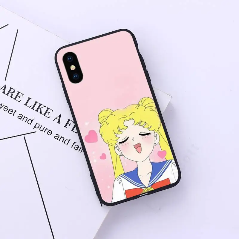 

fashion aesthetic Girl anime cute Sailor Moon Phone Case for iPhone 11 12 pro XS MAX 8 7 6 6S Plus X 5S SE 2020 XR