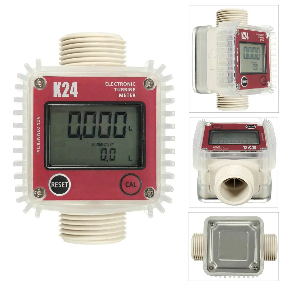 Цифровой Измеритель Расхода Дизельного Топлива BSP/NPT LCD K24 с турбиной, для химических веществ, жидкости, воды, горячей для измерения расхода бензина