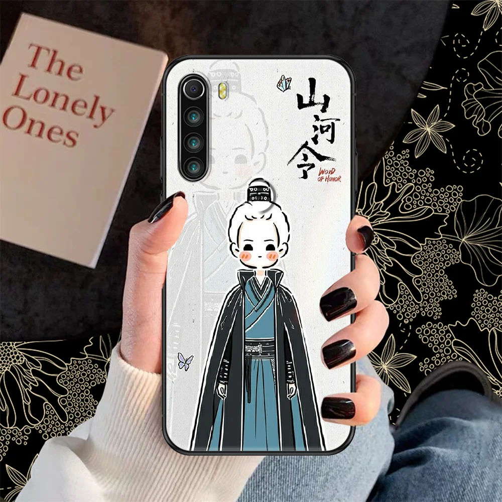 

Word of Honor Shan He Ling Phone case For Xiaomi Redmi Note 7 7A 8 8T 9 9A 9S 10 K30 Pro Ultra black tpu shell luxury Etui soft