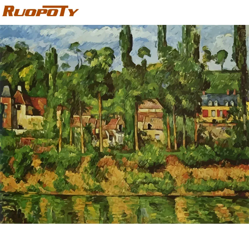190820-15 Ruopoty рамка Diy Краска ing по номерам Бабочка Животные Современная Настенная живопись холст Рисование акриловая краска по номерам для домашний декор - Цвет: 190820-15