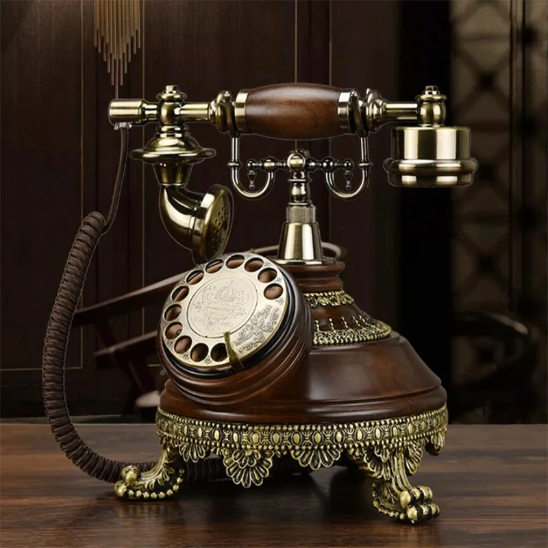 

Antique European Rotary Dial Telephone Creative Fashion Retro Home Landline Fixed Telephone