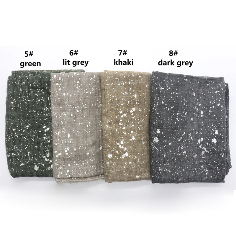 

1 PC Fashion Style Solid Color Hot Silver Point Versatile Scarf Can Be Covered