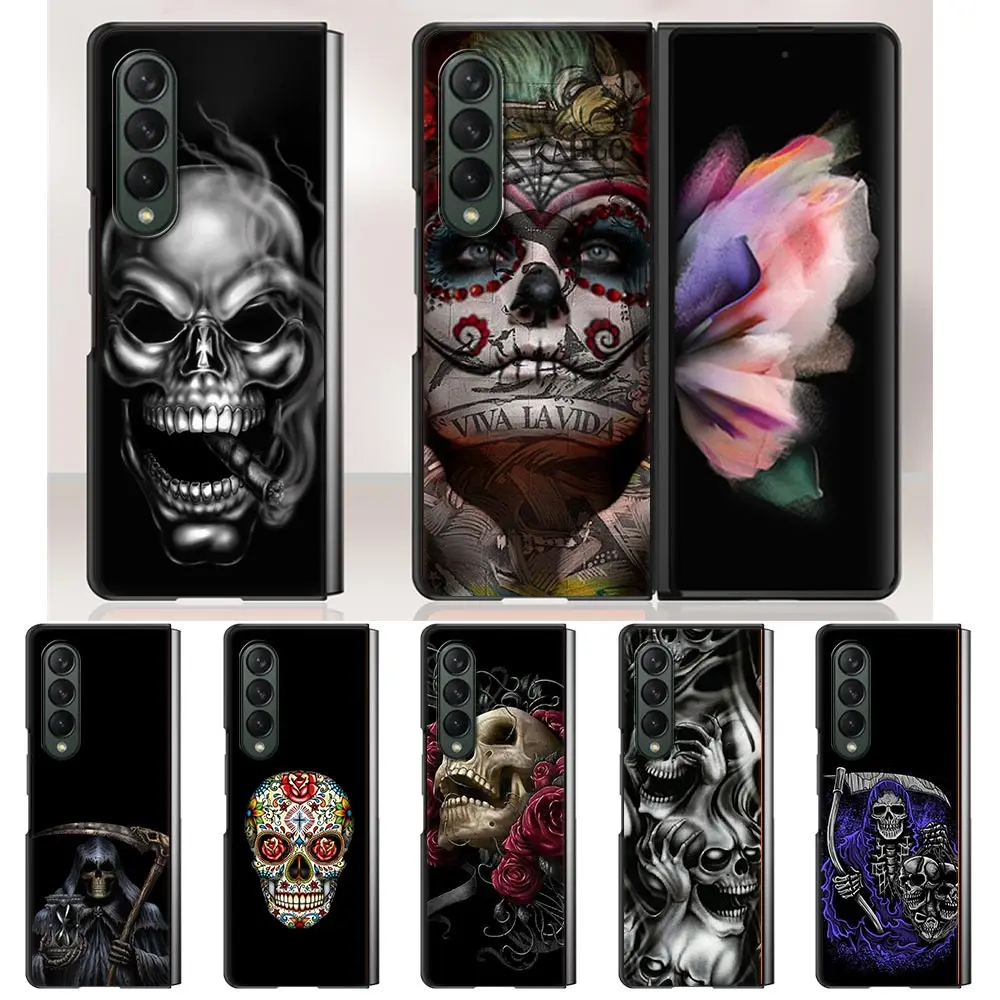 

Grim Reaper Skull Skeleton Case For Samsung Galaxy Z Fold3 5G Ultra-thin anti-drop Cover For Galaxy Z Fold 3 Hard Slim Shell