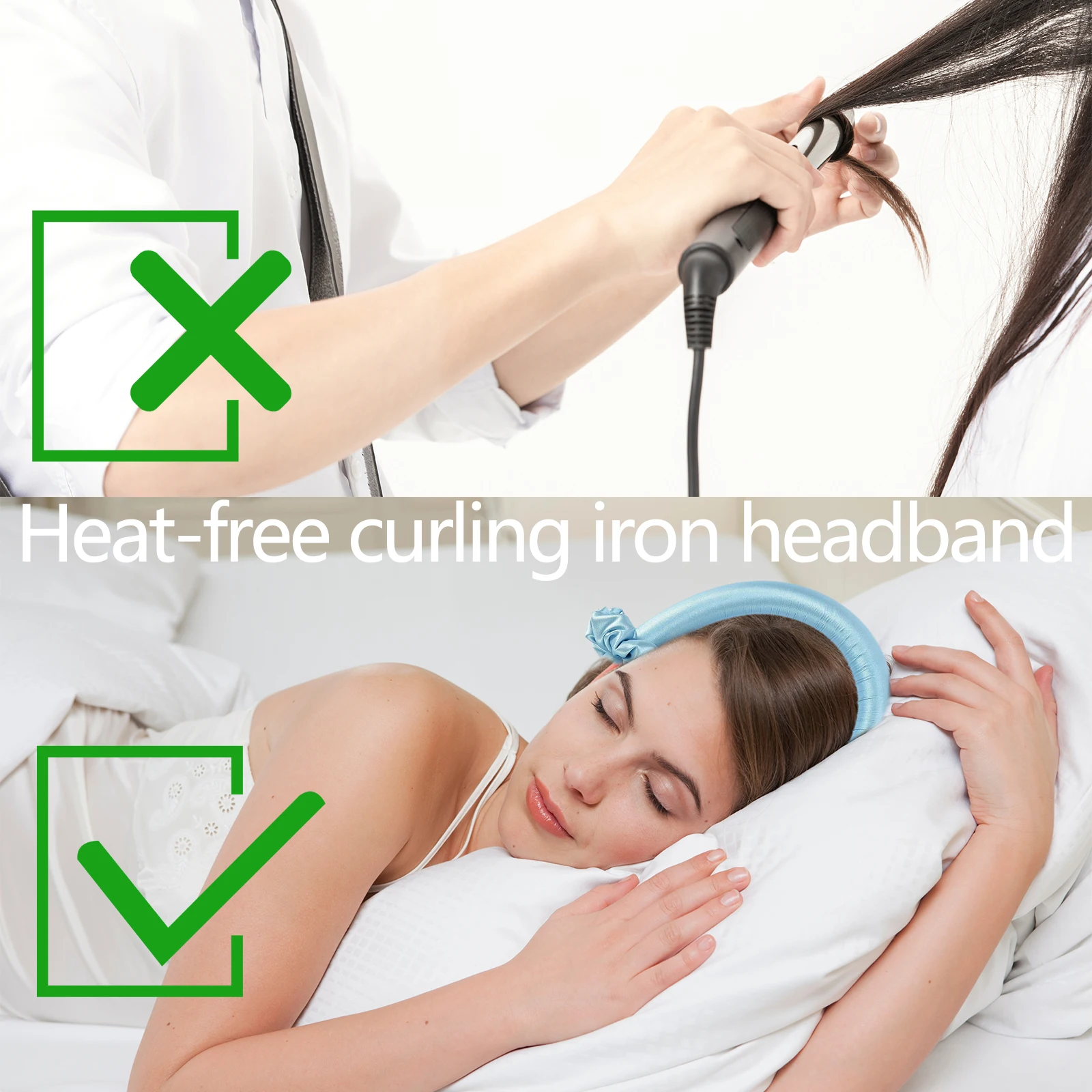 Стержень для завивки волос без тепла круглая шелковая лента Мягкая повязка на