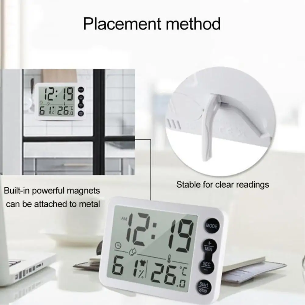 Многофункциональный измеритель температуры и влажности Часы Будильник Таймер C/F