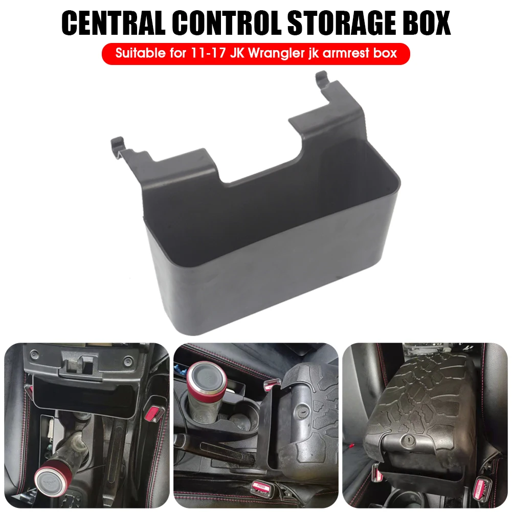 

Armrest box Storage Box Center Console Hanging Storage Box for Jeep Wrangler JK 2011 2012 2013 2014 2015 2016 2017 Interior Tray