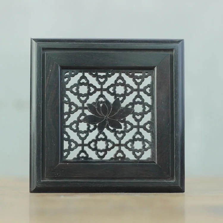 Мини Деревянный Ладан горелки коробка поглотитель запаха Будды Винтаж база