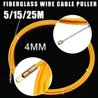 professional 4mm 51525m fiberglass electric cable tape conduit duct cable push puller tools wheel pushing wiring installation