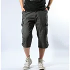 Лето 2021, мужские мешковатые шорты с множеством карманов, в стиле милитари, из хлопка, цвета хаки, мужские тактические шорты, короткие брюки с ремнем