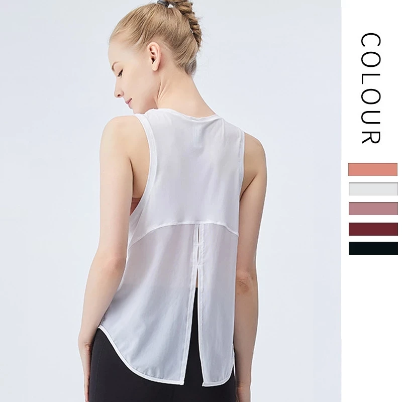 

The United States The Spring And Summer Fitness Running Vest T-Shirt Yoga Belt Speed Dry Breathable Loose Sleeveless Blouse