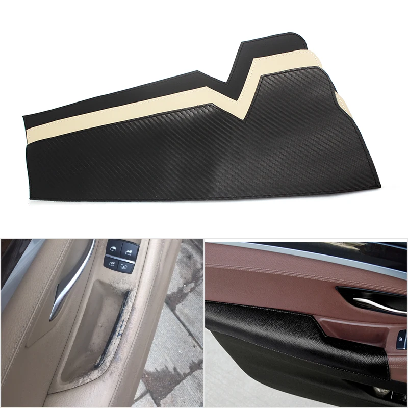 

Microfiber Leather Car Interior Driving Side Door Handle Armrest Panel Pull Trim Cover For BMW 5 Series F10 F18 2011-2017