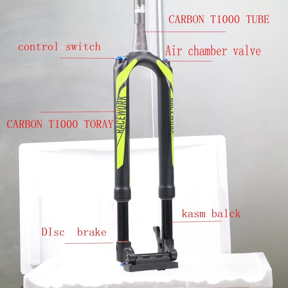 RS1 MTB Carbon Fork Thru Axle 100*15mm Air 27.5 29inch Bicycle ACS Solo Predictive Steering With Accelerato Suspension | Спорт и