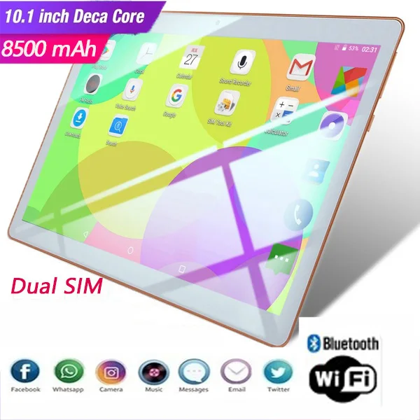Планшет с 10 1 дюймовым дисплеем Android 8 IPS 2560*1600 GPS Bluetooth Wi Fi|Планшеты| |