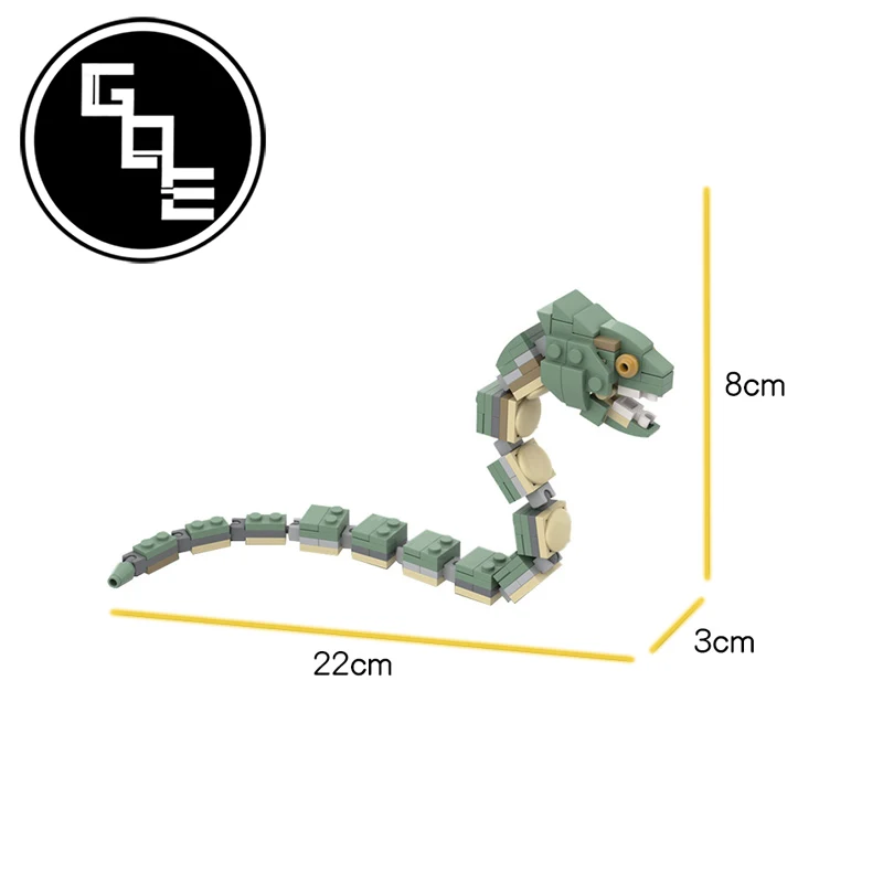 

Creative Ideal Animal Figurines Miniature Basilisk Bricks MOC-56873 Cute Educational Model Building Blocks Toy For Children Gift