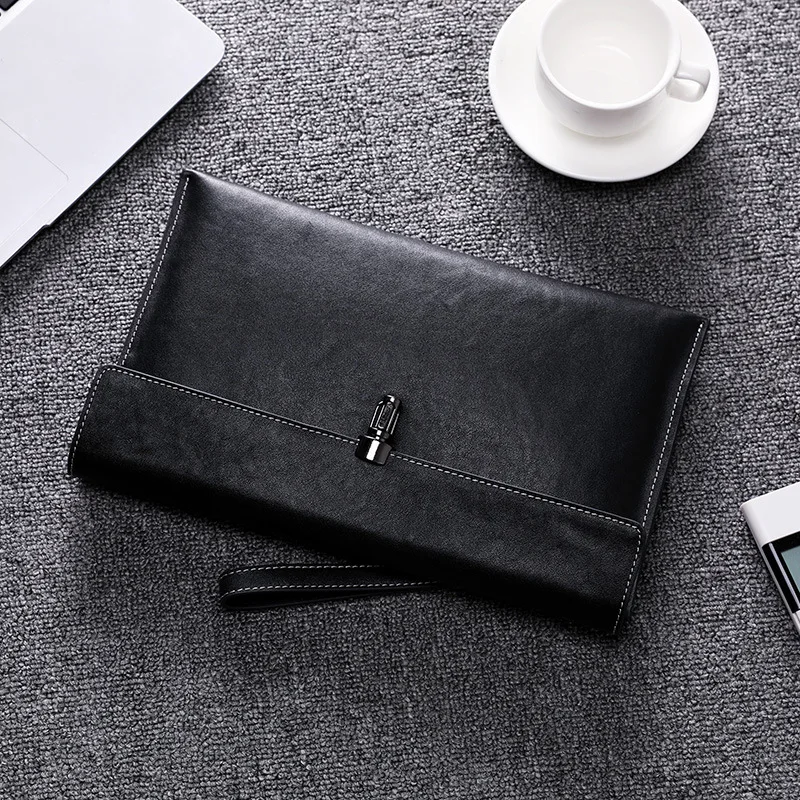 

Men's Handbag Leather Handbag Men's Bag 2019 New Fashion Ultra-thin Wallet Envelope Bag Cowhide