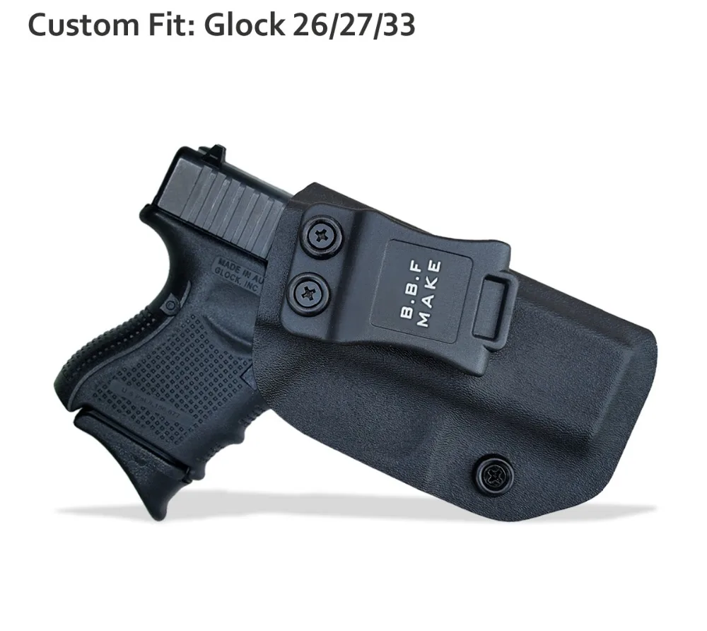 BBF Make IWB Тактический KYDEX пистолет кобура Glock 19 17 25 26 27 28 43 22 23 31 32 Внутри Скрытого Ношения кейс для пистолета аксессуары