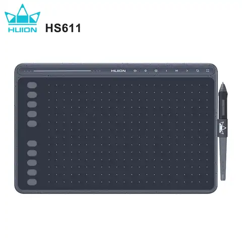 Графический Цифровой Планшет HUION HS611, графический планшет 266PPS, мультимедийные клавиши, три цвета, для ПК, Android