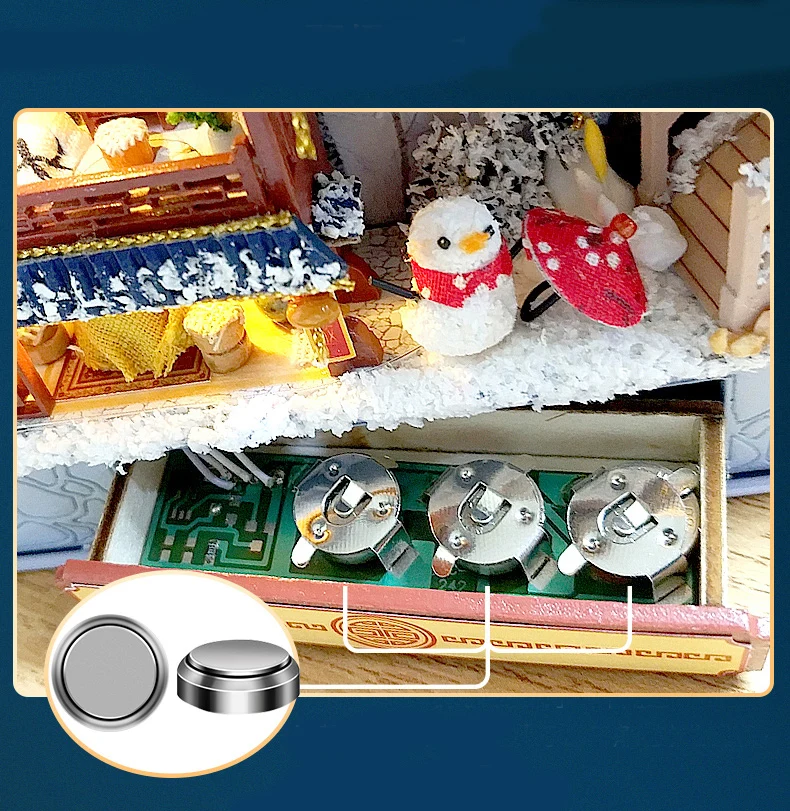 Рождественские подарки Diy коробка Кукольный дом игрушки для детей мебель миниатюрный деревянный Miniaturas кукольный домик подарки на день рождения S903