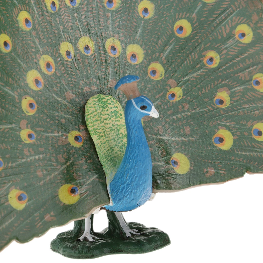 

Simulation Animals Doll Standing Peacock Lifelike Kids Gift Animal Toy Models