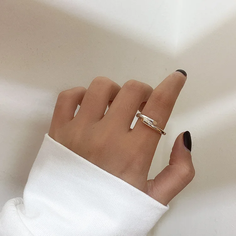 Корейское Новое шикарное простое Золотое золотистое двухцветное простроченное