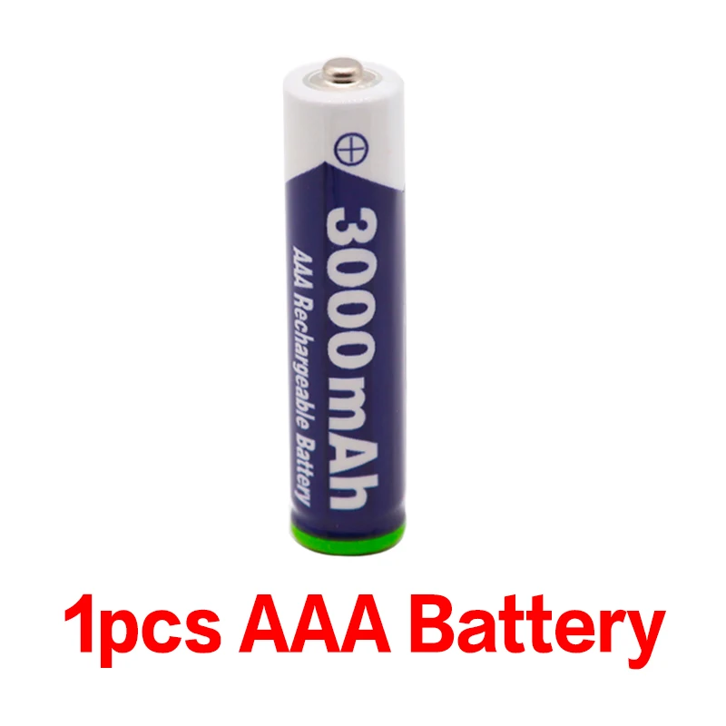 Синий Бренд 3000mah 1,5 V ААА алкалиновая батарея AAA перезаряжаемая батарея для дистанционного управления игрушка Batery дымовая сигнализация с зарядным устройством - Цвет: Синий
