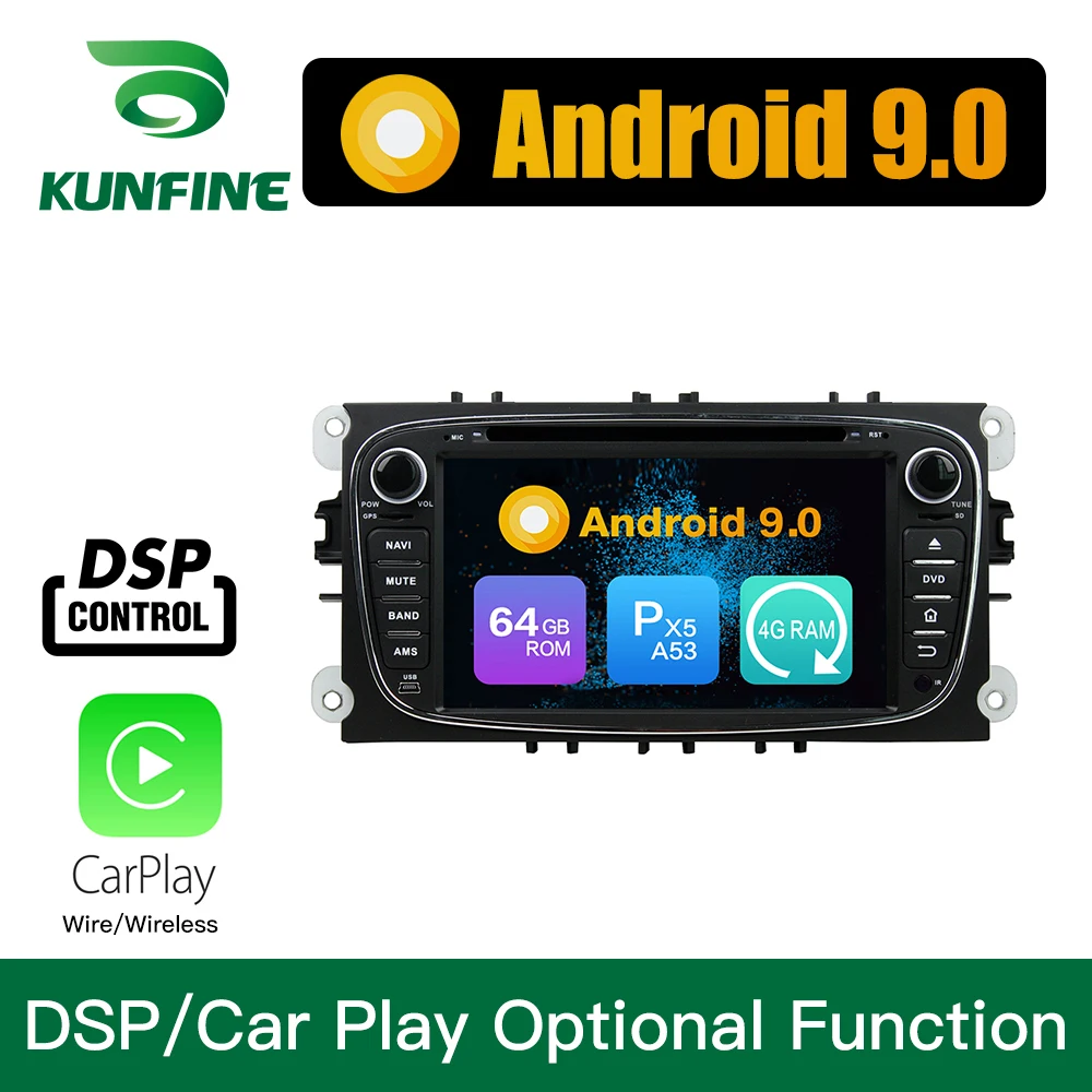 Android 9 0 Восьмиядерный 4 Гб ОЗУ 64 ПЗУ автомобильный DVD GPS мультимедийный плеер