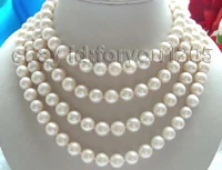 free shipping 65 genuine natural 11mm round white pearl necklace
