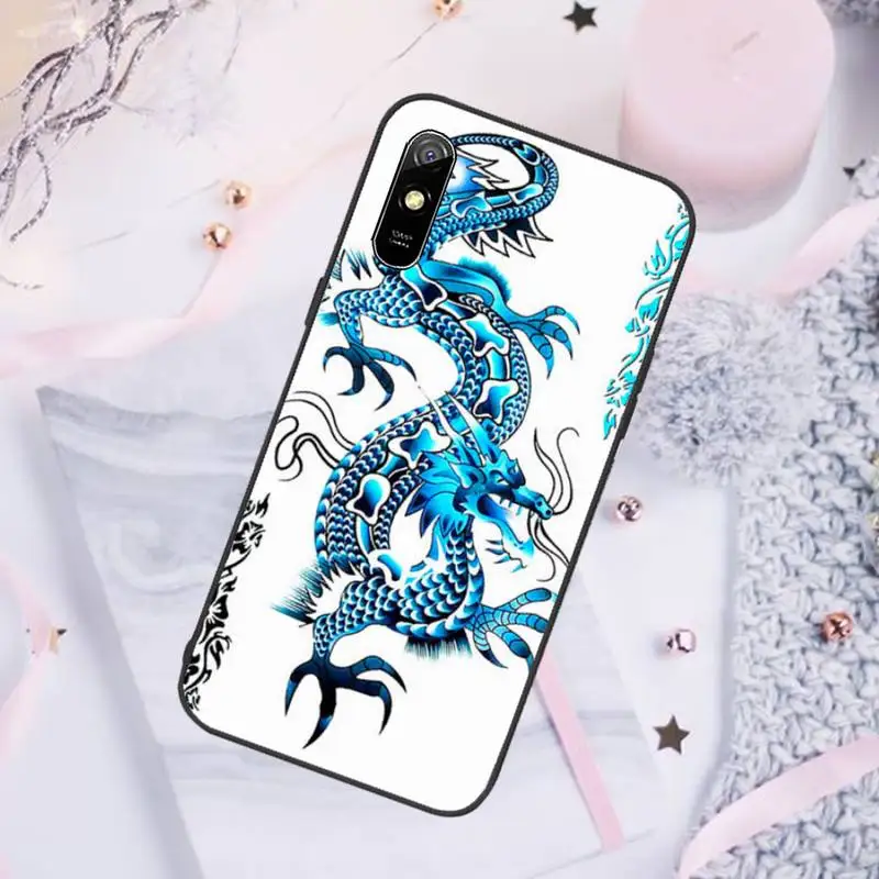 

Retro Chinese Dragon Totem Phone Case For Xiaomi Redmi note 7 8 9 pro 8T 9A 9S Mi Note 10 Lite pro