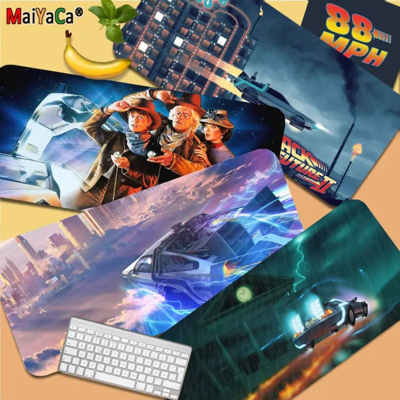 

Back to the Future Vintage Cool Keyboards Mat Rubber Gaming mousepad Desk Mat for CSGO Game Player Desktop PC Computer Laptop