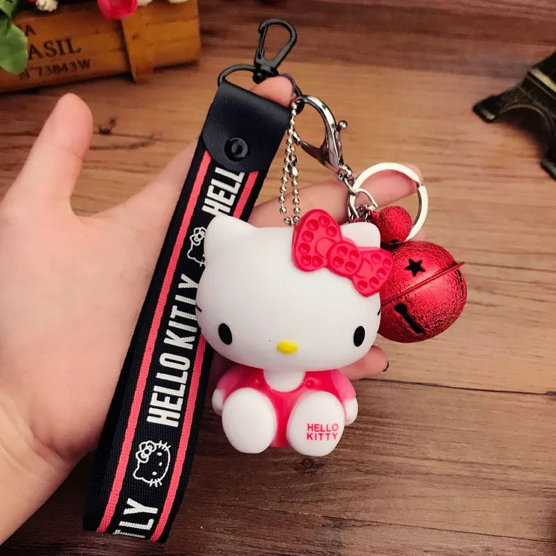 Новинка, женский брелок hello kitty, подарок для девушек, висячая веревка, браслет на запястье, автомобильная сумка, брелок, брелок, цепочка для ключей, брелок для телефона
