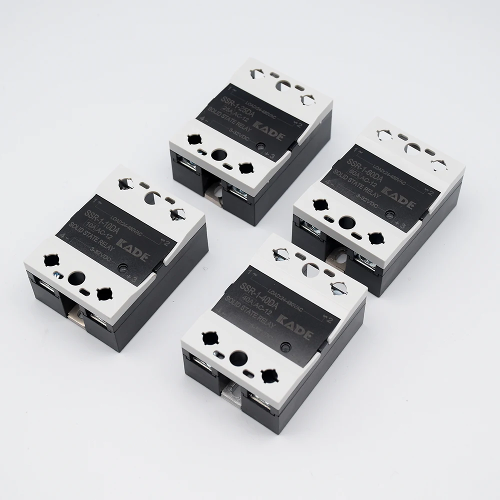 Однофазное твердотельное реле SSR-10DA/25DA/ 40DA/60DA DC control AC SSR в белом корпусе без
