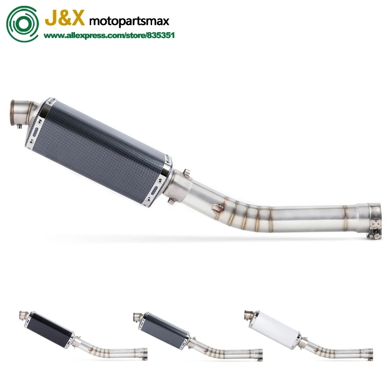 

Motorcycle Stainless Steel Exhaust Escape Muffler Middle Link Pipe Slip On Full System Slip On For yamaha YZF-R6 R6 1998-2005