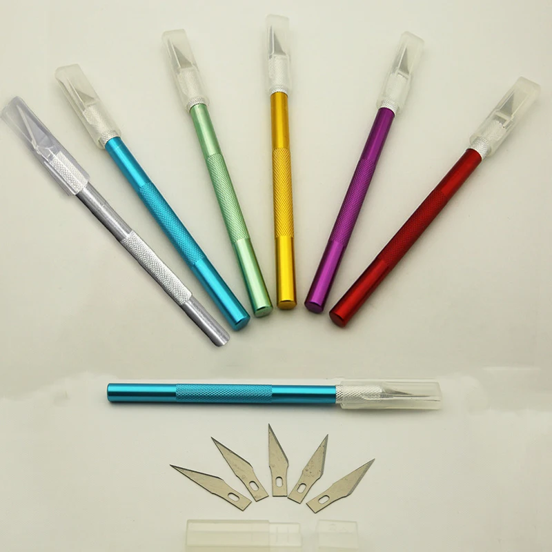 (1 шт. нож для скульптуры + 5 лезвий) Искусственный/Нескользящий металлический