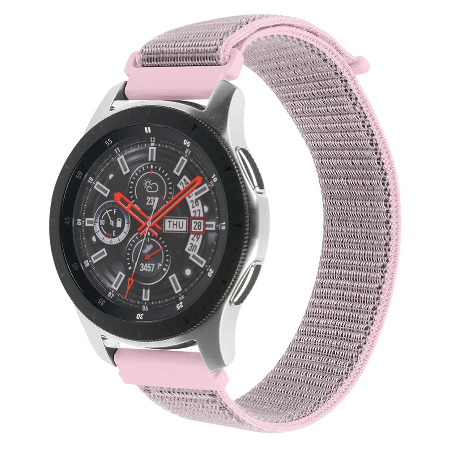 Light pink Gear s3 Frontier ремешок для samsung galaxy watch 46 мм 22 мм ремешок для часов спортивный тканый нейлоновый холщовый ремешок для часов huawei watch gt ремешок - Цвет ремешка: Light pink