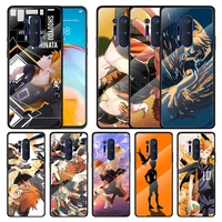 tempered glass cover hot haikyuu hinata anime volleyball for oneplus 9r 9 8t 8 nord z 7t 7 pro 5g shockproof shell phone case