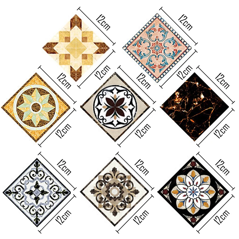 20 шт./компл. самоклеющиеся ПВХ Керамика плитка Стикеры s Водонепроницаемый стены
