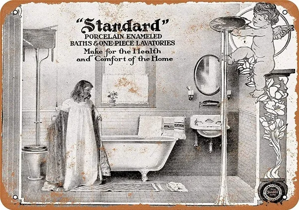 

Standard Bathroom Tin Sign art wall decoration,vintage aluminum retro metal sign,iron painting vintage decoration sign
