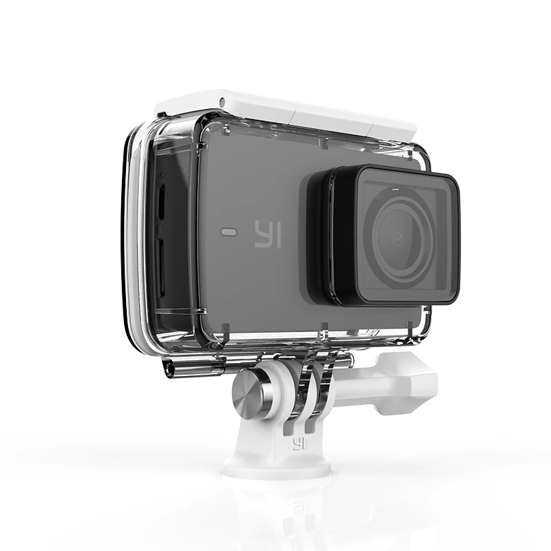 Экшн-камера YI для обнаружения 4K 20fps Спортивная камера 8MP 16MP с 2,0 сенсорным экраном Встроенный Wi-Fi 150 градусов ультра широкий угол - Цвет: with waterproof case