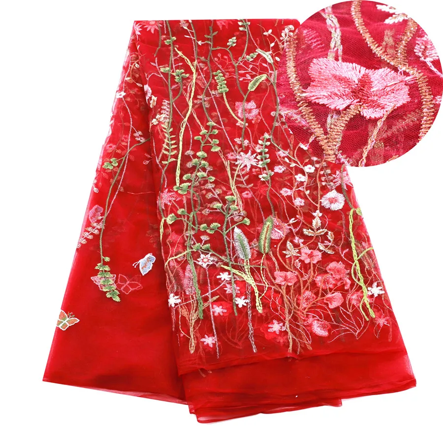 

White African Lace Fabric High Quality Lace French Tulle Lace Fabric High Quality Nigerian Mesh Lace Fabric 5 Yards