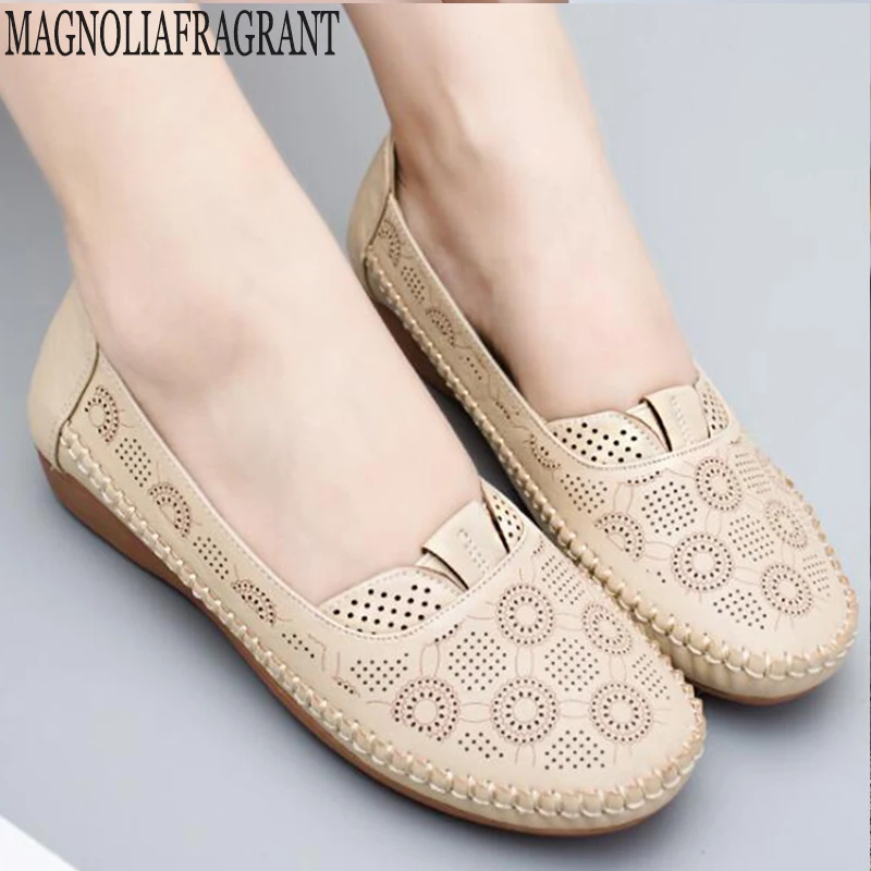 Весенняя женская обувь новые легкие туфли для пожилых людей отдыха на плоской