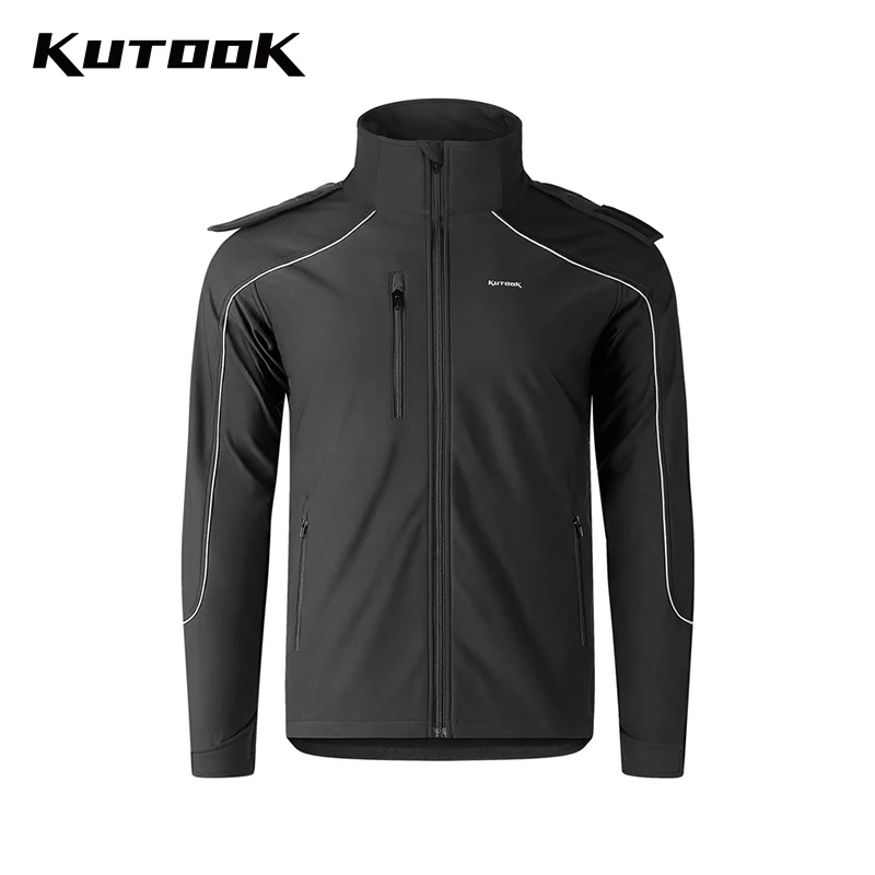 KUTOOK зимняя велосипедная куртка для мужчин из покрытого мягким флисом