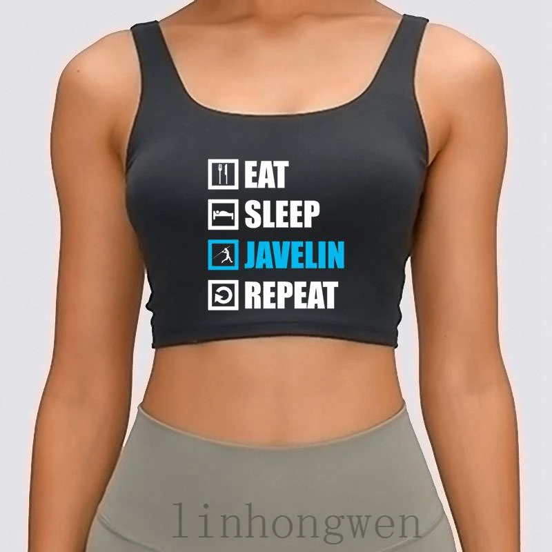 

Женский экологичный топ-майка Javelin в летнем стиле, с надписью «против морщин»